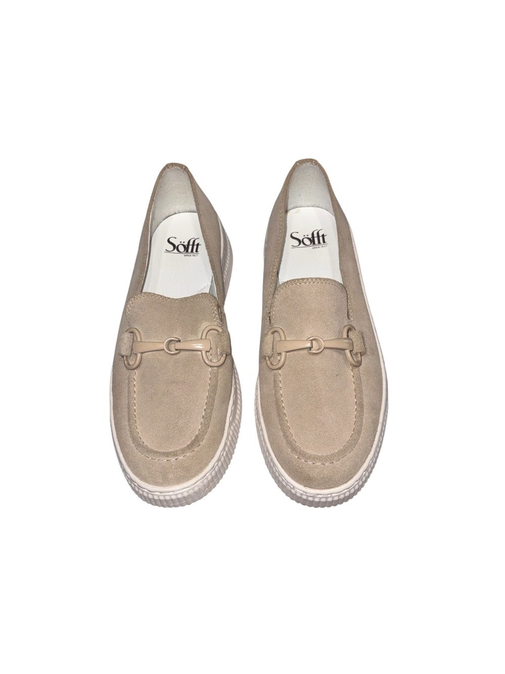 Sofft Fable Loafer Suede In Biege/Tan Neutral Minimalist Coastal Casual Size 7M - Picture 3 of 11